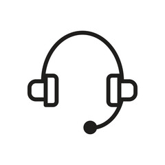 Headphone icon line design template isolated illustration