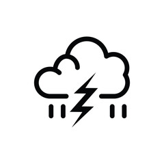 Storm cloud icon design template isolated illustration