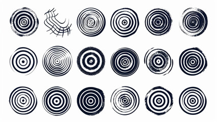  various editable spiral stroke collection Vector