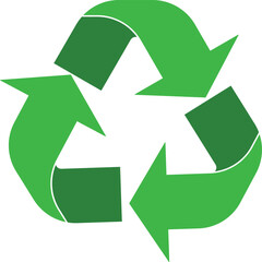 recycle icon green illustration