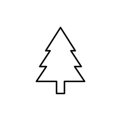 Christmas tree icon on white background.