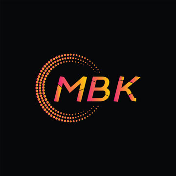 MBK Letter Initial Logo Design Template Vector Illustration