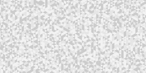 Vector geometric seamless technology gray and white triangle background. Abstract digital grid light pattern white Polygon Mosaic triangle Background, business and corporate background.