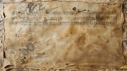 Vintage music sheet with classic notation and aged paper texture