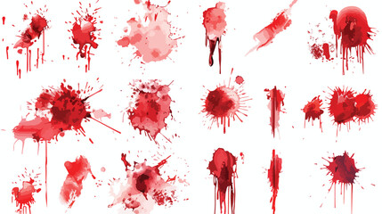 Realistic vector various bloody wounds surgical stitch - obrazy, fototapety, plakaty