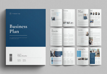 Business Plan Brochure Template - obrazy, fototapety, plakaty