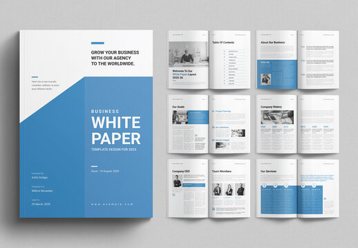 Business White Paper Layout Design Template