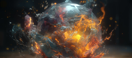Fototapeta na wymiar fireball energy, elemental 149