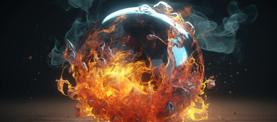 fireball energy, elemental 148 - obrazy, fototapety, plakaty