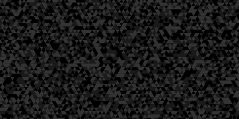 Vector geometric seamless technology gray and black polygon diamond triangle background. Abstract digital grid light pattern black Polygon Mosaic triangle Background, business corporate background.