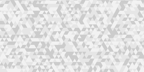 Vector geometric seamless technology gray and white triangle background. Abstract digital grid light pattern white Polygon Mosaic triangle Background, business and corporate background.