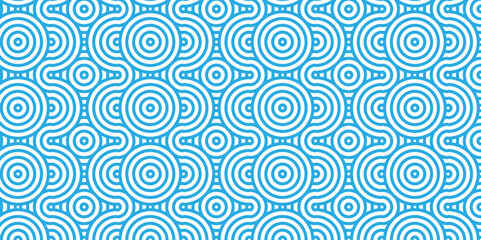 Overlapping Pattern Minimal diamond geometric waves spiral and abstract circle wave line. blue seamless tile stripe geometric create retro square line backdrop pattern background.