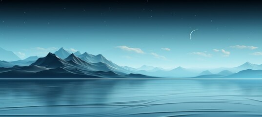 Fantasy landscape with mountains and lake - 787023133