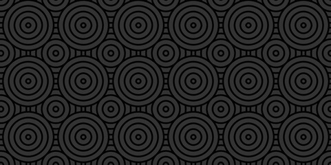 Overlapping Pattern Minimal diamond geometric waves spiral and abstract circle wave line. dark black seamless tile stripe geometric create retro square line backdrop pattern background.