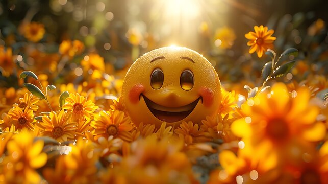 a grinning face emoji, spreading joy and happiness, against a backdrop of vibrant sunshine yellow, in stunning 8k full ultra HD.