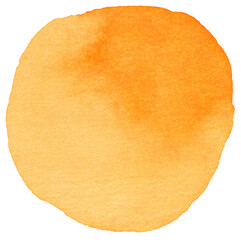 Orange Watercolor circle texture. Watercolour circle elements for design, Poster, Brochure, Printing, Advertisement, etc.
