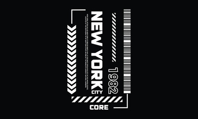 New York City Core 1982 abstract geometric t-shirt vector designs, graphic prints NYC Com-3