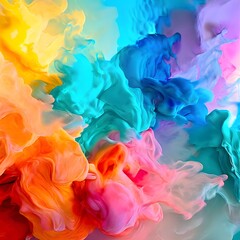 abstract gradient fog colorful background, color clashing ai generate.