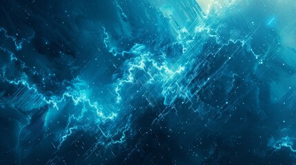 Abstract Blue Digital Energy Flow Background