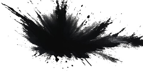 Paint stains black blotch background. Grunge Design Element. Brush Strokes. Vector illustration. splatter, paint, background, abstract, texture, design, watercolor, coffee, paper, isolated, frame