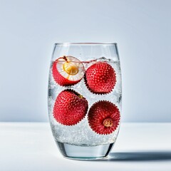 A refreshing drink with lychees