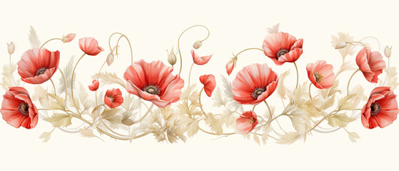 a many red flowers on a white background with a white background
