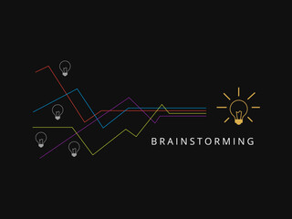 Simple Motivation graphic on dark background. The Brainstorming line