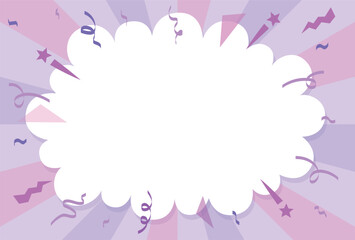 コミック風の吹き出しフレーム背景素材