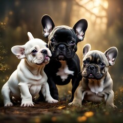 Fototapeta premium french bulldog puppies