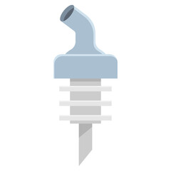 Automatic measured bottle pourer vector cartoon illustration isolated on a white background.