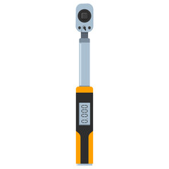 Digital torque wrench vector cartoon illustration isolated on a white background.