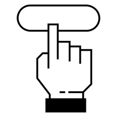 Hand   icon  on white background. Vector illustration.