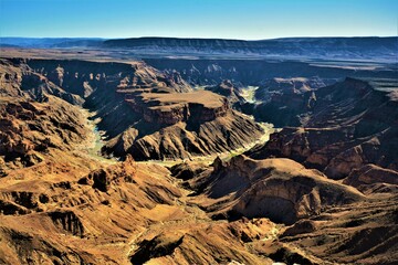 Fish River Canyon - the largest canyon in Africa, in total about 160 kilometres long, up to 27 km...