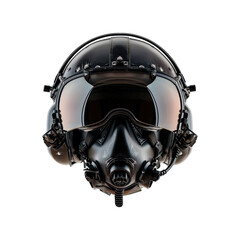 Airplane pilot's helmet. Isolated on transparent background.