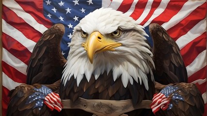 american flag with eagle eagle, bird, bald, bald eagle, beak, animal, raptor, wildlife, symbol, head, america, nature, portrait, flag, usa, bird of prey, predator, feather, eye, feathers, white, patri
