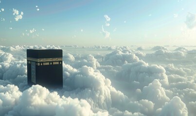 Kaaba amidst clouds a spectacle
 - obrazy, fototapety, plakaty