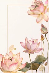 Elegant Pink Lotus Flowers with Gold Specks