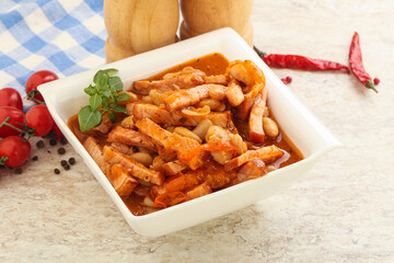 Roasted pork with white beans