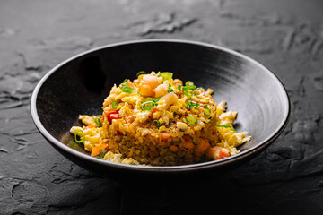 Delicious fried rice in bowl
