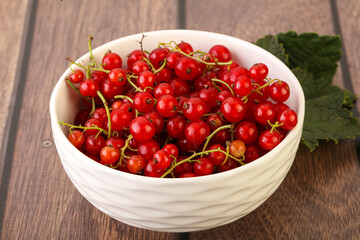 Ripe sweet organic red currant heap