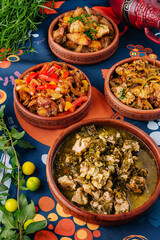 Traditional african stews in clay pots