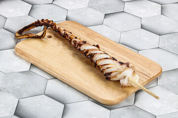 Delicous tasty Grilled octopus tentacle