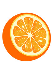 Fresh half of orange isolated - 787042316