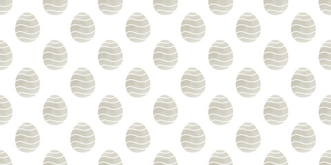 Cute illustration with colorful Easter eggs with watercolor texture, spring banner