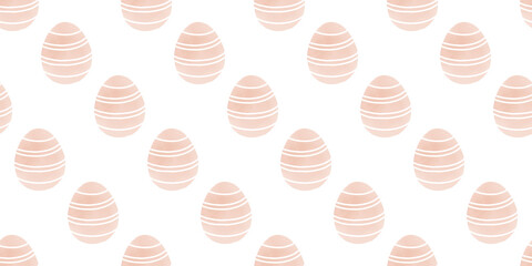 Cute illustration with colorful Easter eggs with watercolor texture, spring banner