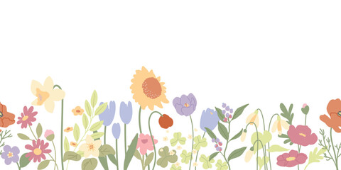 hand drawn line arrangements with small flower. Botanical illustration minimal style. - 787043544