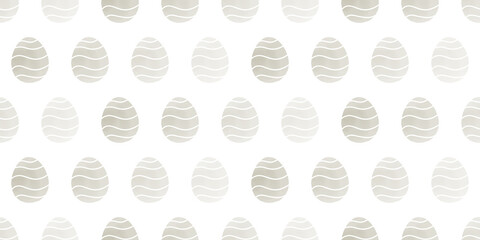 Cute illustration with colorful Easter eggs with watercolor texture, spring banner