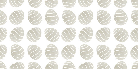 Cute illustration with colorful Easter eggs with watercolor texture, spring banner