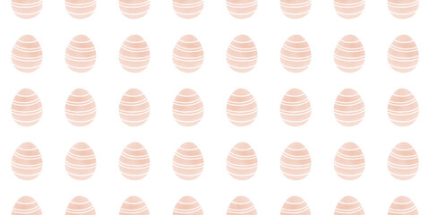 Cute illustration with colorful Easter eggs with watercolor texture, spring banner