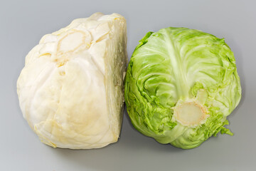 Young white cabbage and late cabbage of last year's harvest - 787046123